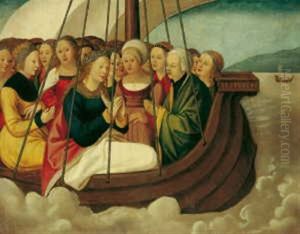 Die Heilige Ursula Und Die Elftausend Jungfrauen Auf Dem Schiff by Wolf Traut