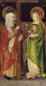 Saints Helen And Barbara by Wolf Traut