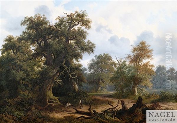 Bewaldete Landschaften Mit Figurenstaffage - view 1