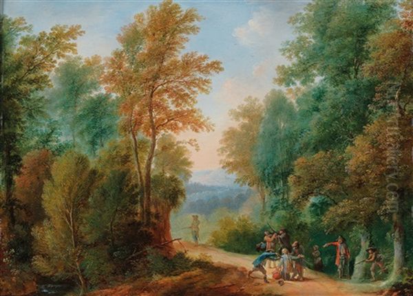 Two Wooded Landscapes With Robbers - view 1
