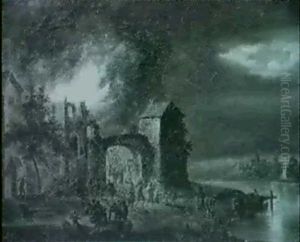 Nachtliche Feuersbrunst