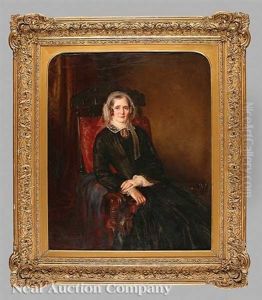 Portrait Of An English Lady At Mere Hall (bolton, Manchester)