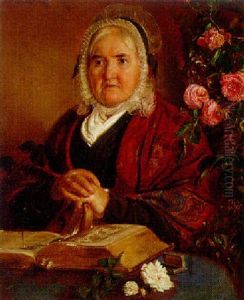 Portrait Of Eleanor Booth, Seated Before An Open Book