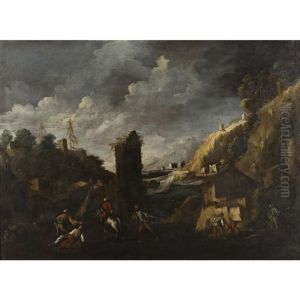 Paysage Avec Des Pecheurs by Antonio Travi