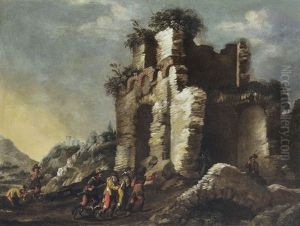 Paesaggio Con Ruderi E Briganti by Antonio Travi