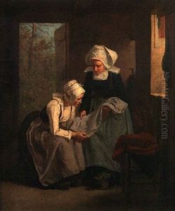 Lecon De Ravaudage by Jean-Baptiste Jules Trayer