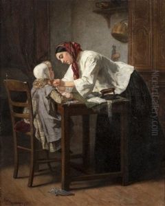 Le Depart Pour L'ecole by Jules Trayer