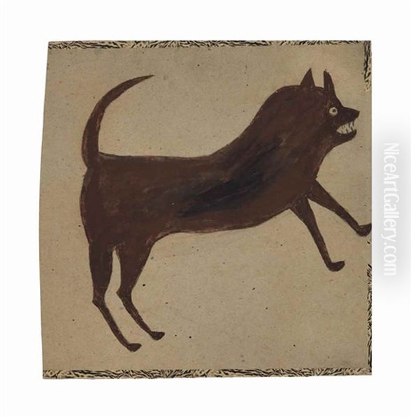 Brown Dog Charging - view 1
