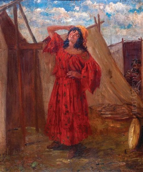 Young Woman In A Tent - view 1