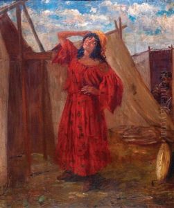 Young Woman In A Tent Young Woman In A Tent