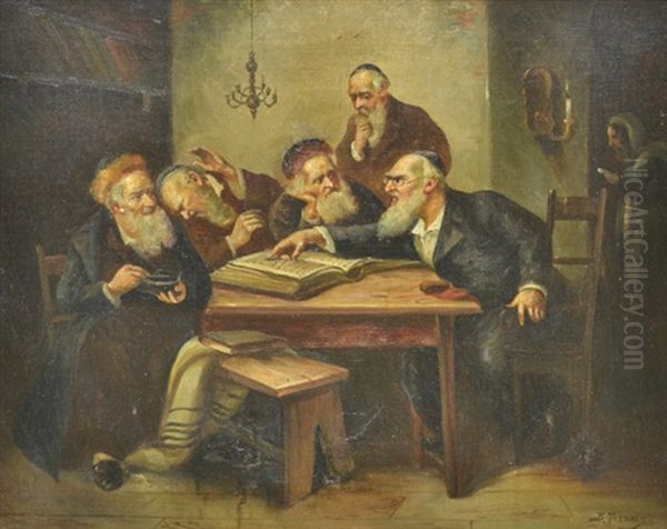 Argument Of The Scholars by Maurycy Trebacz