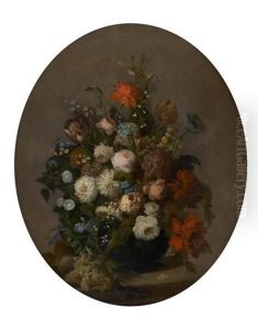 Composition Aux Fruits Et Aux Fleurs by Etienne Leon Trebutien