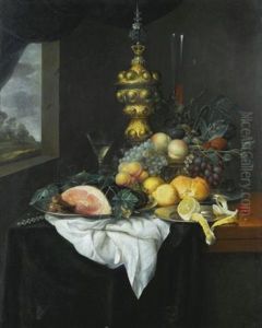 Nature Morte Au Pichet, Montre De Gousset Et Citron Sur Un Entablement