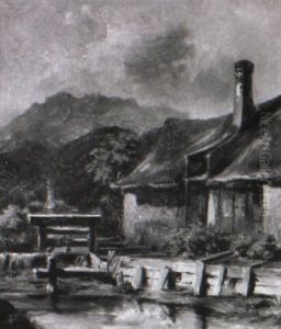 Bauernhaus An Einem Bachlauf Bauernhaus An Einem Bachlauf