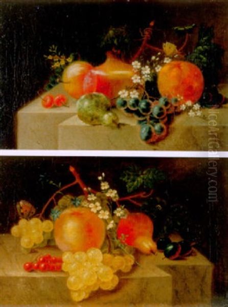 Stilleben Mit Fruchten, Blumen Und Schmetterling - view 1