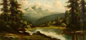 River Mountain Landscape by Richard de Treville