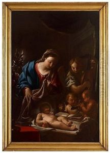 Madonna With Jesus Child And Angels
