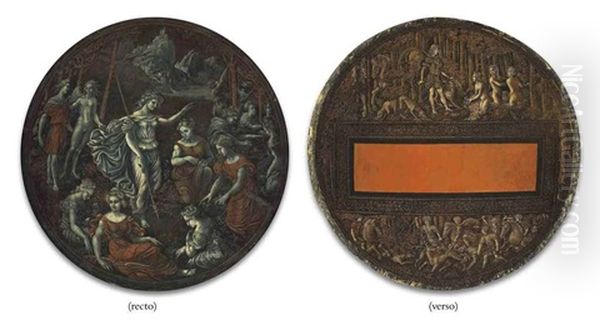 A Parade Shield: Diana And Her Nymphs (+ Diana Surprised By Actaeon And The Death Of Actaeon, Verso) - view 1