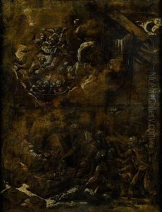 L'adoration Des Bergers (on 2 Attached Sheets) by Girolamo da Treviso the Younger