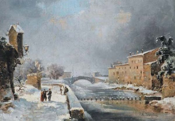 Navigli Con Neve E Figure - view 1
