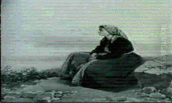 Figura Di Popolana Di Fronte Al Mare - view 1