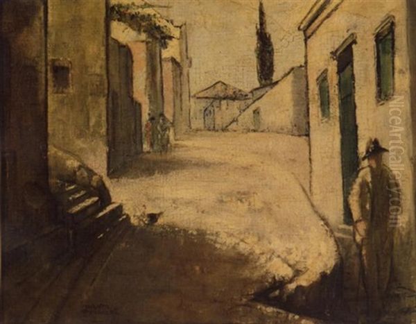 Figures On A Street - view 1