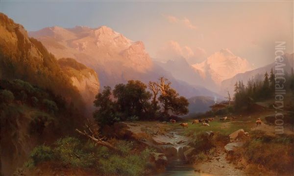 Blick Auf Den Grosglockner Im Abendrot - view 1