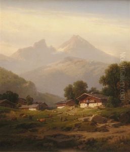 Blick Auf Den Watzmann Bei Berchtesgaden