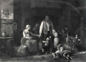 A Happy Family by Hendrik Albert Van Trigt