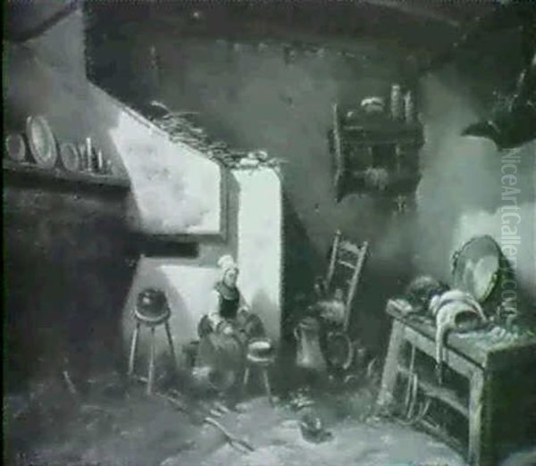 Kucheninterieur Mit Einer Magd Bei Der Arbeit - view 1