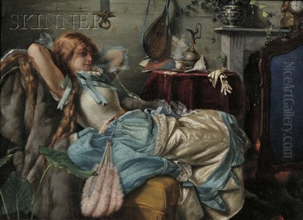 Woman Reclining In An Interior - view 1