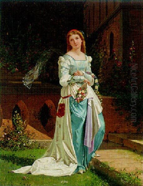 Beatrice On A Garden Terrace - view 1