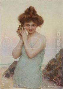 Jeune Fille Au Coquillage by Jules Octave Triquet