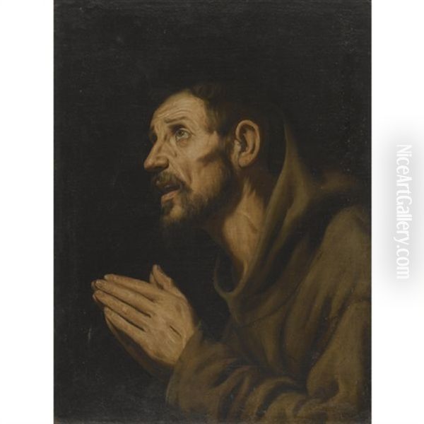 Franciscan Friar At Prayer - view 1