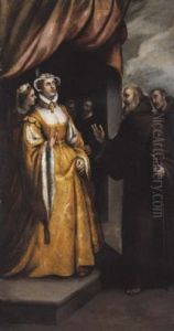 La Rencontre De La Reine by Luis Tristan De Escamilla