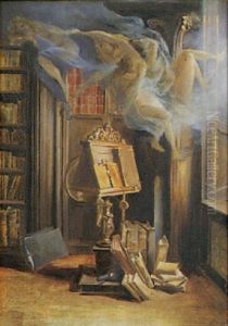 La Biblioteca Della Villa Di Mombello Con Le Muse