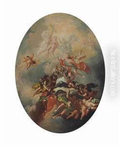 The Apotheosis Of A Jesuit Priest, In A Painted Oval The Apotheosis Of A Jesuit Priest, In A Painted Oval