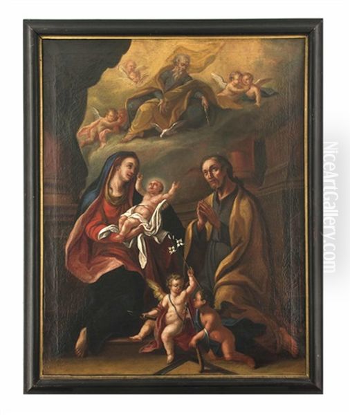 Heilige Familie Mit Engeln - view 1