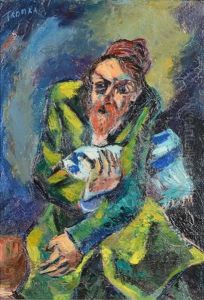 Man With A Prayer Shawl by Abram Tromka