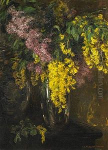 Stillleben Mit Goldregen Und Flieder by Johann Jan Zoetelief Tromp