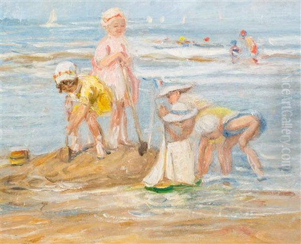 Children On The Beach - view 1