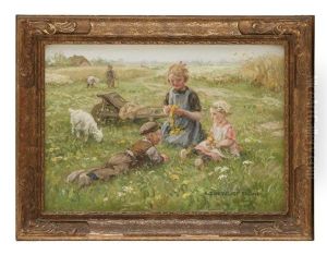 Buttercups And Daisy Chains by Johann Jan Zoetelief Tromp