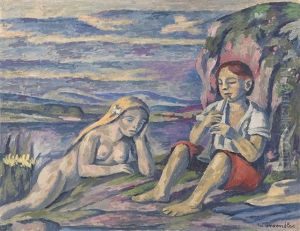 Paar Am Strand by Hugo Troendle