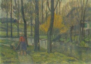 An Der Dorfen Im Herbst by Hugo Troendle