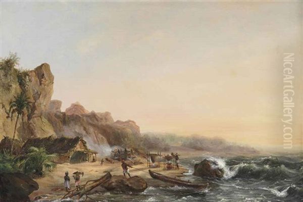 Salt Extraction On An Indonesian Coast - view 1