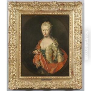 Ritratto Di Giovane Dama Con Scialle Rosso