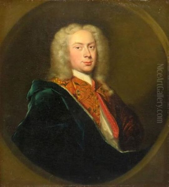 Portrait Of A Gentleman Wearing An Embroidered Jacket - view 1