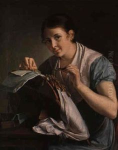 Die Spitzenklopplerin by Vasili Andreevich Tropinin