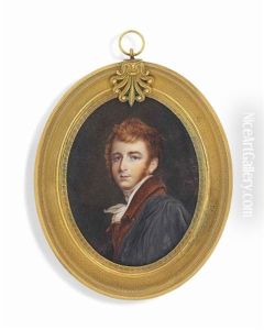 George Robert Chinnery (1791-1825), In Brown Coat, Black Cloak, White Cravat And Stock; Together With A Letter Written By The Sitter To His Father Dated Madrid, 28 February 1825