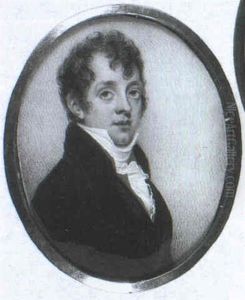 A Gentleman In Black Coat, Red Waistcoat And Frilled Shirt by Giovanni Trossarelli